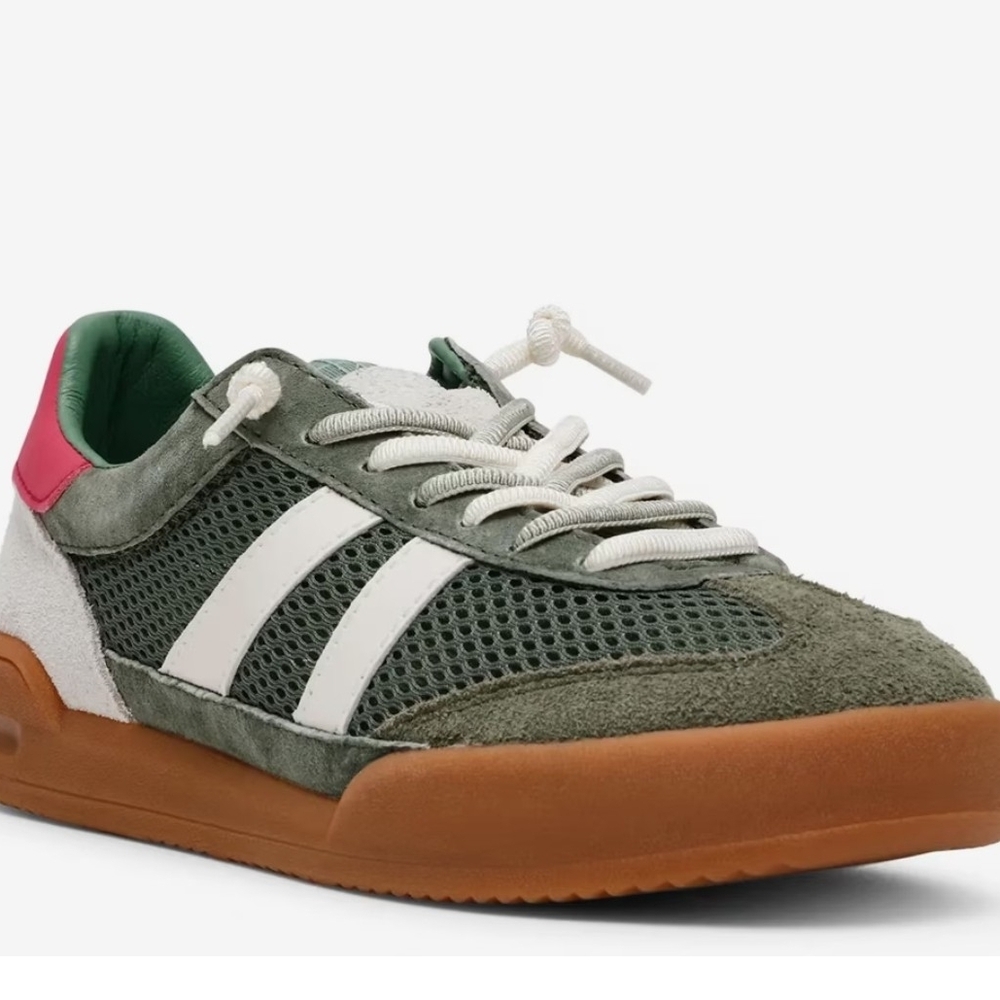 Steve Madden Green and White Sneakers